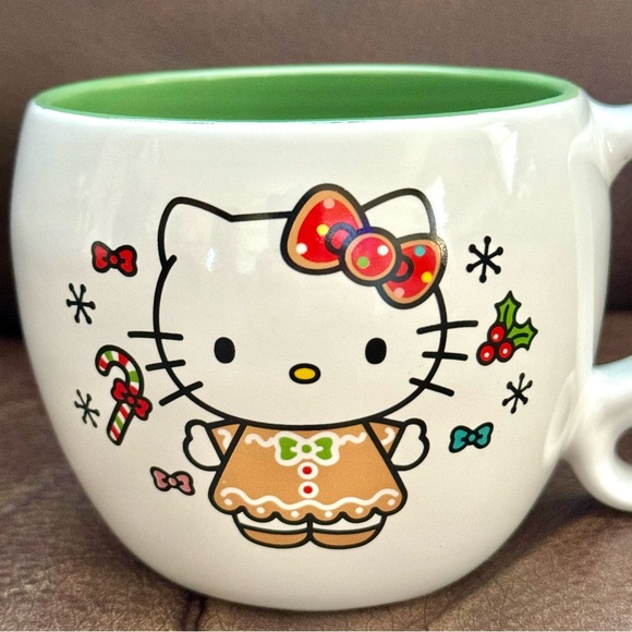 Hello Kitty in Gingerbread Dress 15.9oz Ceramic Christmas Mug - Picture 2 of 9